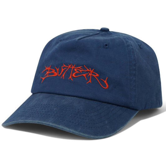 Butter Goods Scrawling 5 Panel Cap Washed Navy