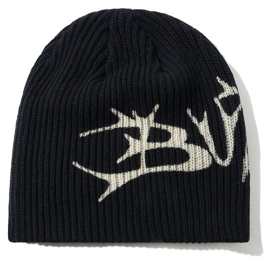 Butter Goods Scrawling Skully Beanie Black