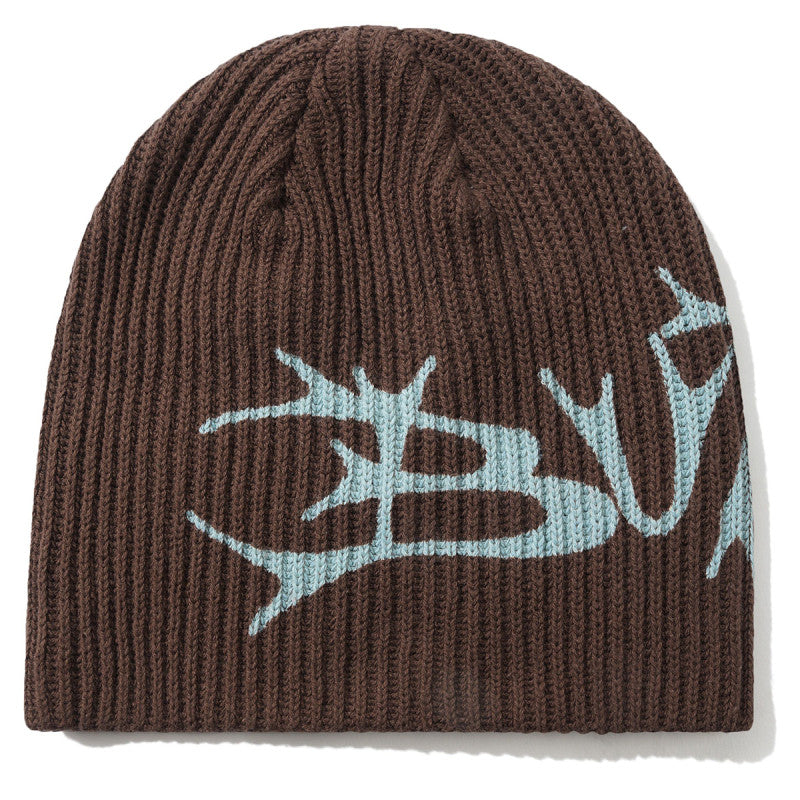 Butter Goods Scrawling Skully Beanie Brown