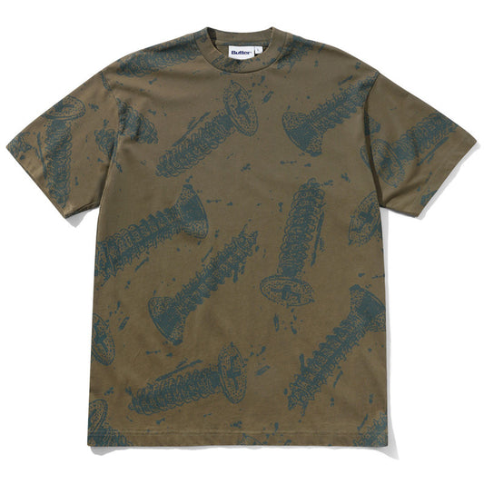 Butter Goods Screw T-shirt Washed Fatigue