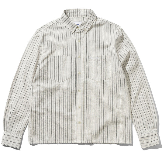 Butter Goods Seersucker Shirt White