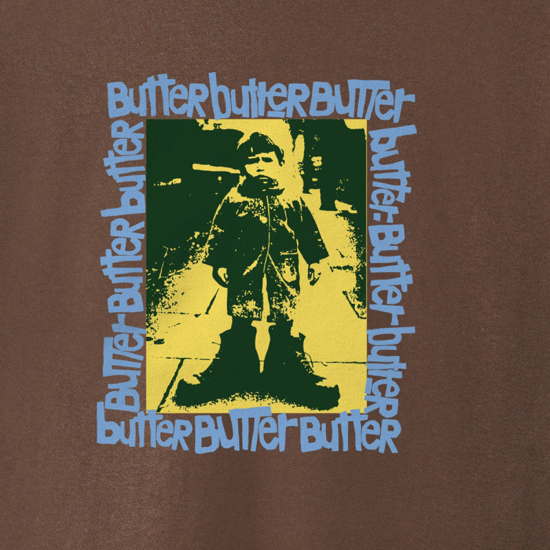 Butter Goods Stolen Boots T-Shirt Brown