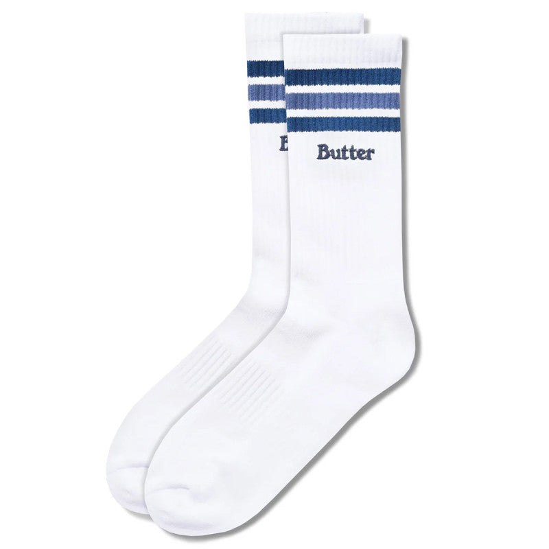 Butter Goods Stripe Socks White