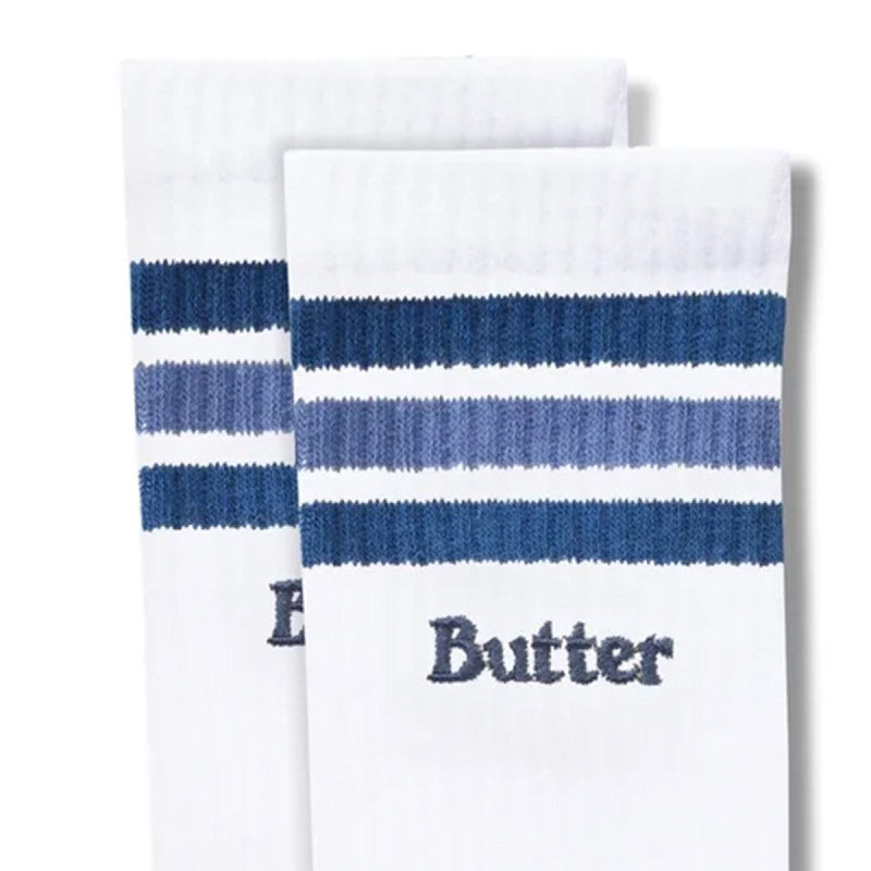 Butter Goods Stripe Socks White