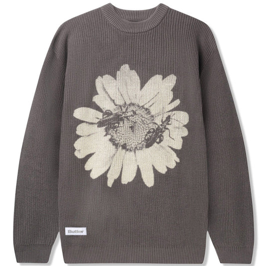 Butter Goods Sunflower Knit Sweater Charcoal