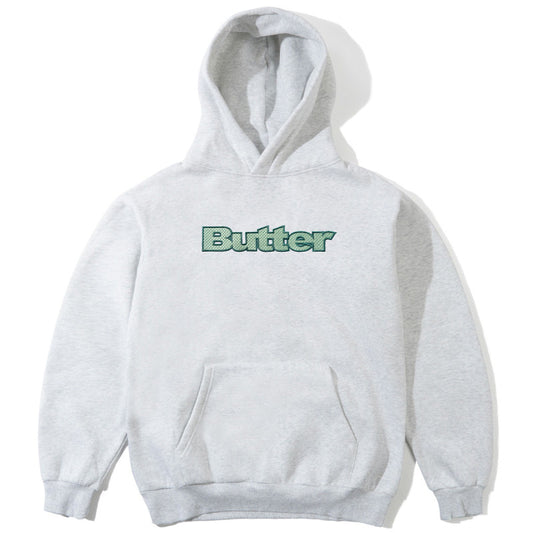 Butter Goods Textured Logo Hooded Sweater Ash