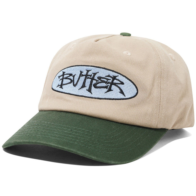 Butter Goods Tide 5 Panel Cap Washed Tan / Seaweed