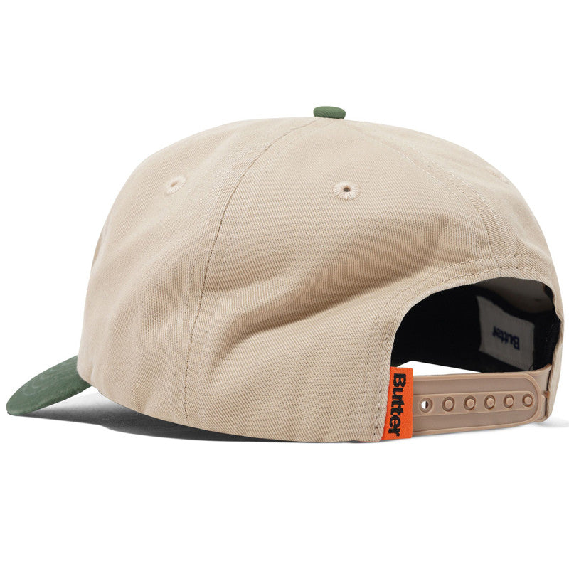 Butter Goods Tide 5 Panel Cap Washed Tan / Seaweed