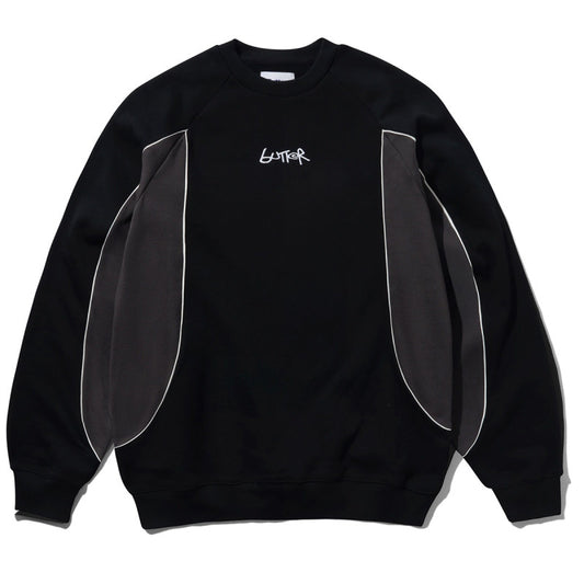 Butter Goods Tread Crewneck Sweater Black / Charcoal