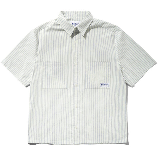 Butter Goods Vertical Stripe Shirt Dull Mint