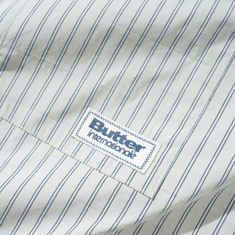 Butter Goods Vertical Stripe Shirt Dull Mint