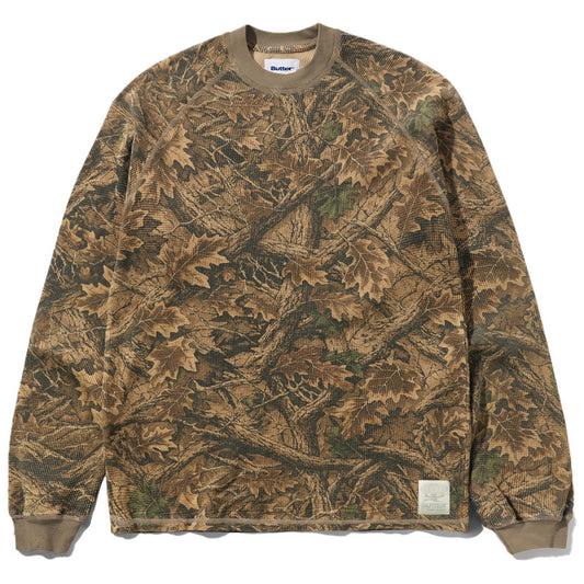 Butter Goods Waffle Longsleeve Top Forest Camo