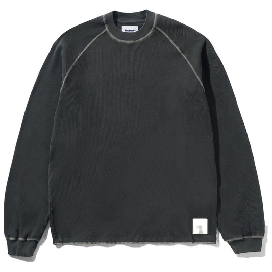 Butter Goods Waffle Longsleeve Top Washed Black