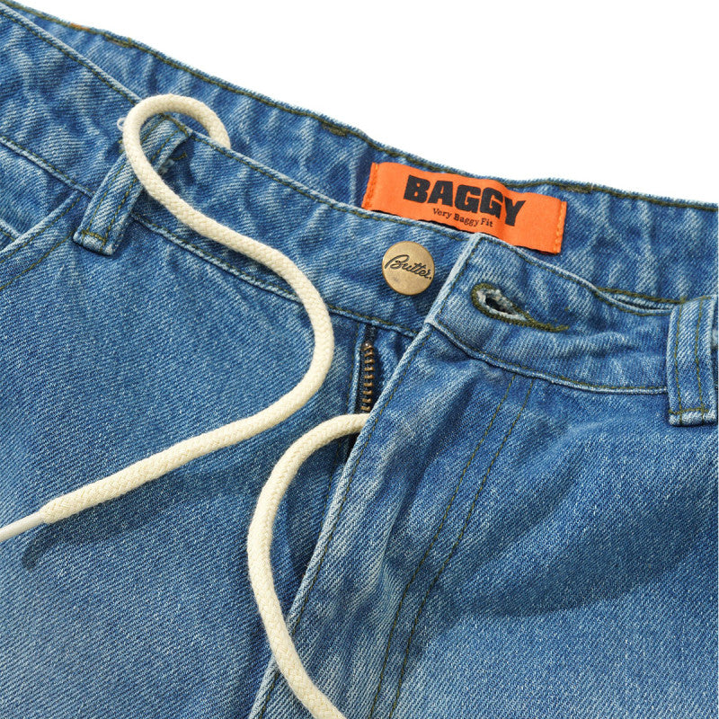 Butter Goods Warped Denim Jeans Washed Mid Blue