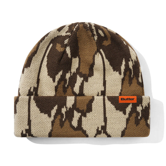 Butter Goods Wipeout Camo Beanie Brown