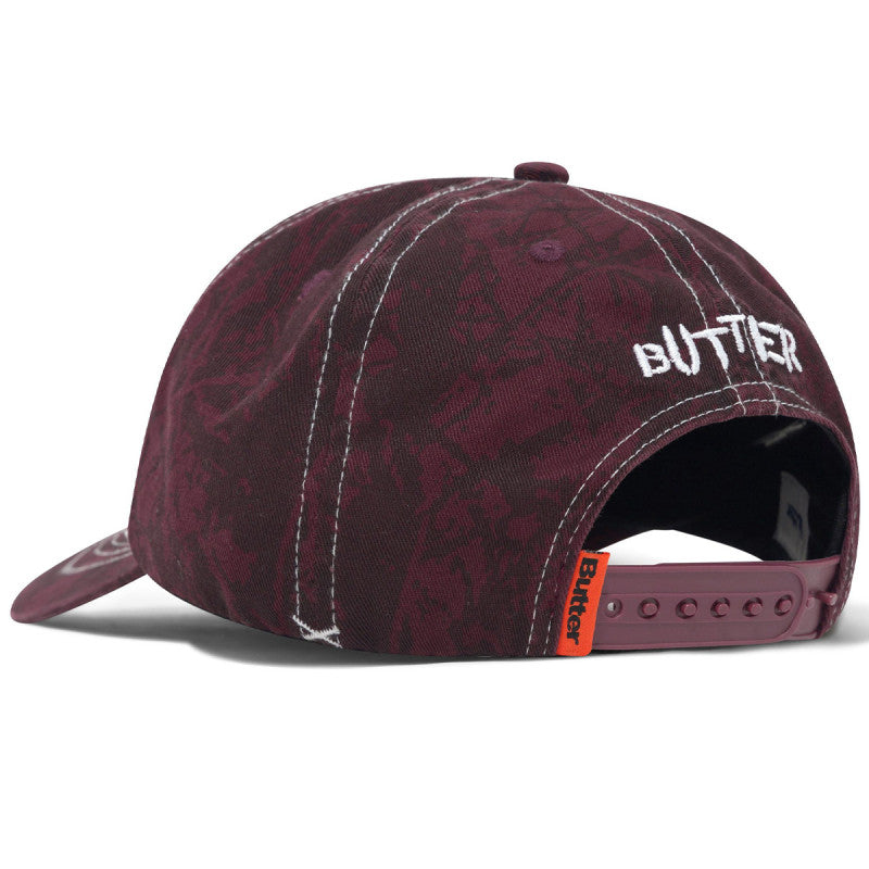 Butter Goods Woods Camo 6 Panel Cap Rust