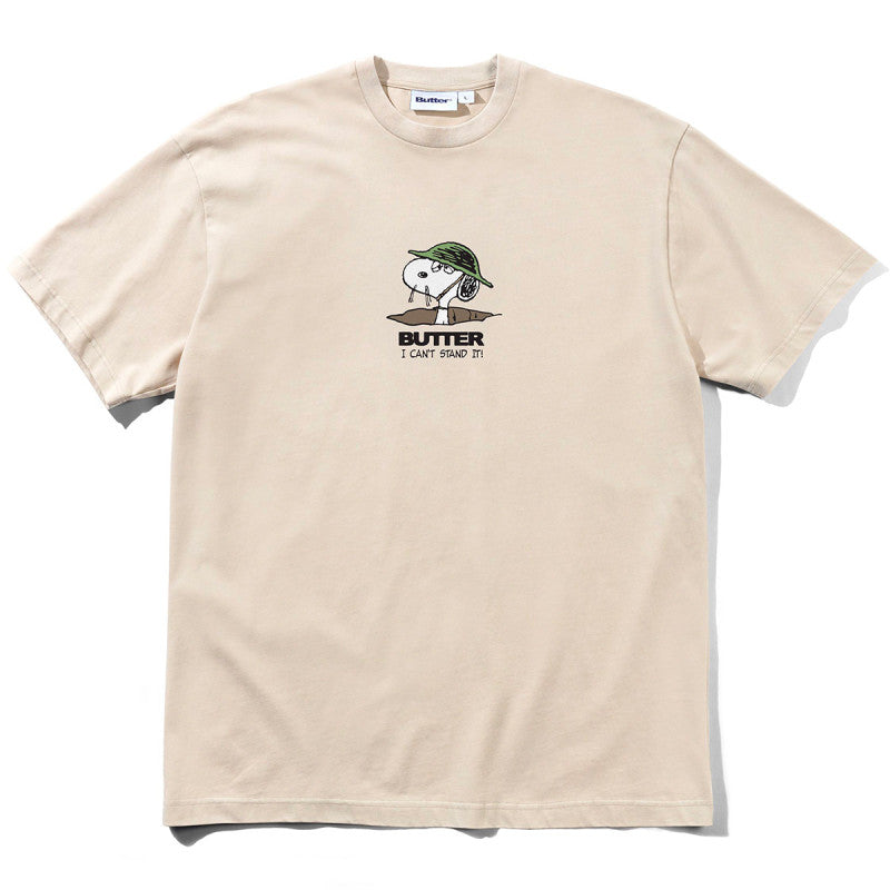 Butter Goods x Peanuts Can't Stand It T-shirt Washed Sandstone