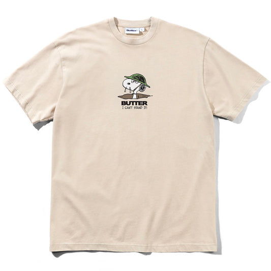 Butter Goods x Peanuts Can't Stand It T-shirt Washed Sandstone