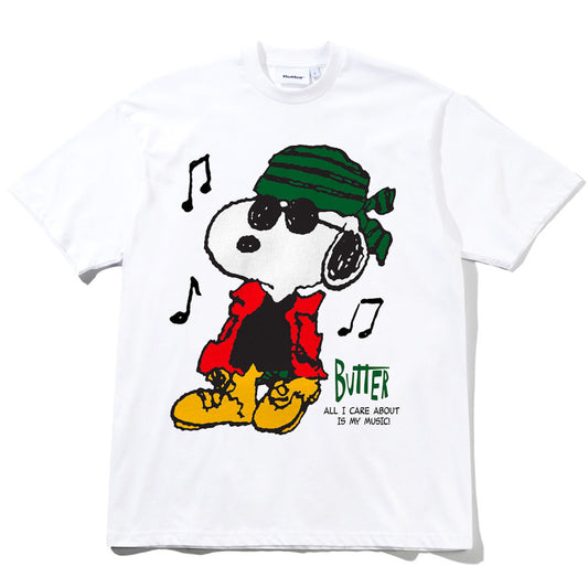 Butter Goods x Peanuts Music T-shirt White
