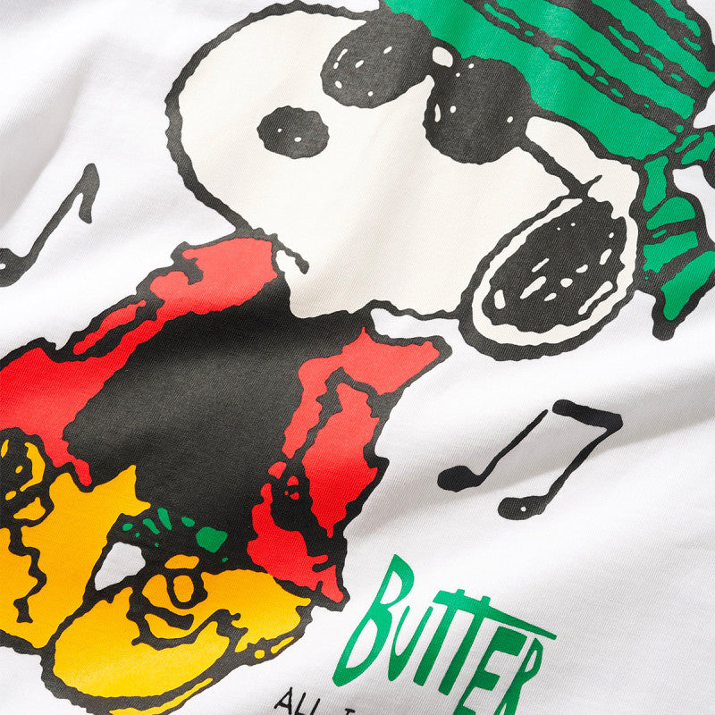 Butter Goods x Peanuts Music T-shirt White