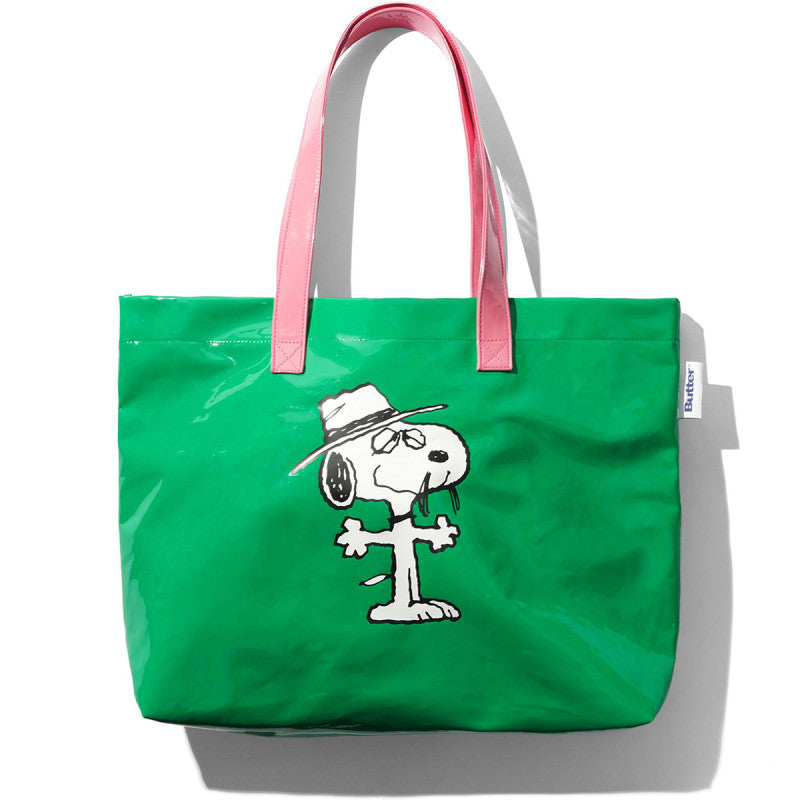 Butter Goods x Peanuts Shopper Tote Bag Green/Light Pink