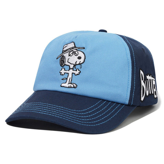 Butter Goods x Peanuts Spike 5 Panel Cap Navy/Light Blue
