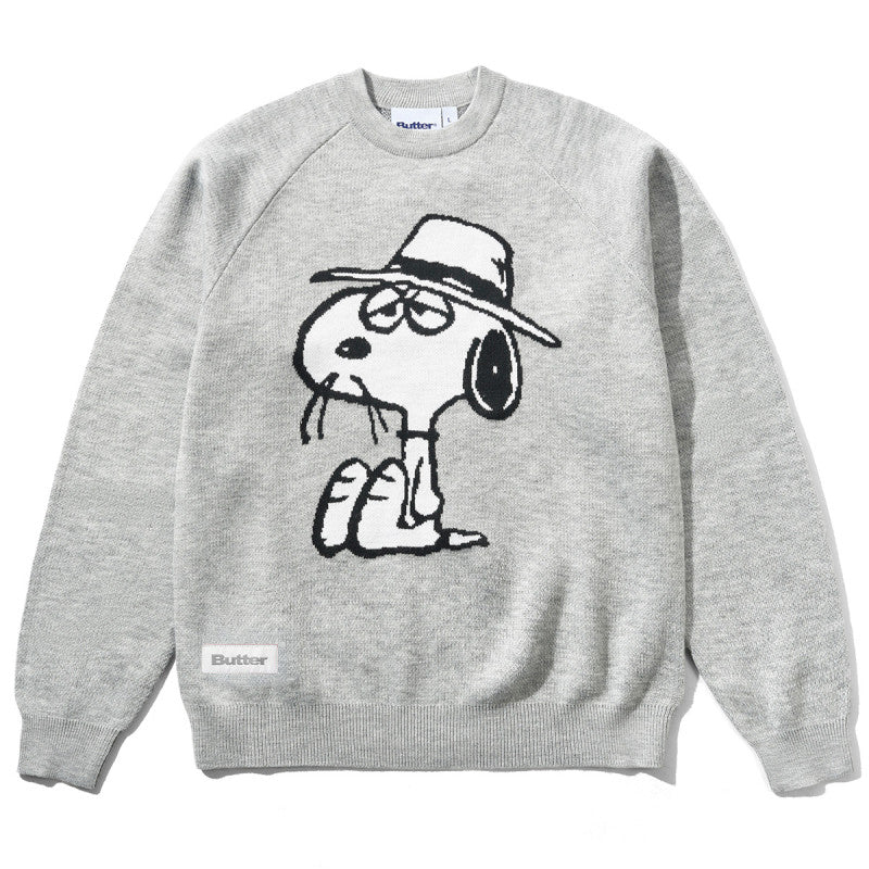 Butter Goods x Peanuts Spike Knit Sweater Ash