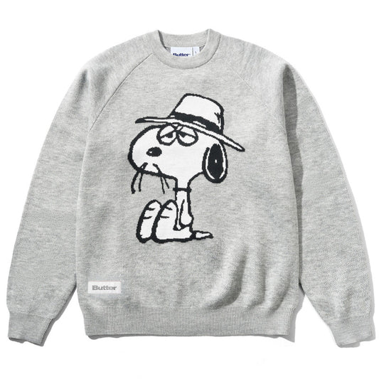 Butter Goods x Peanuts Spike Knit Sweater Ash