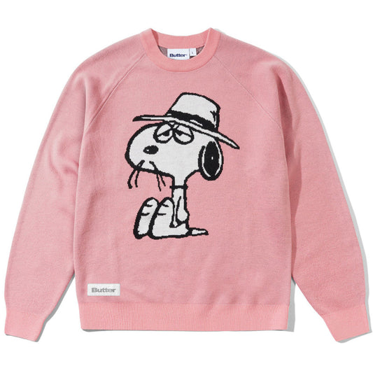 Butter Goods x Peanuts Spike Knit Sweater Light Pink
