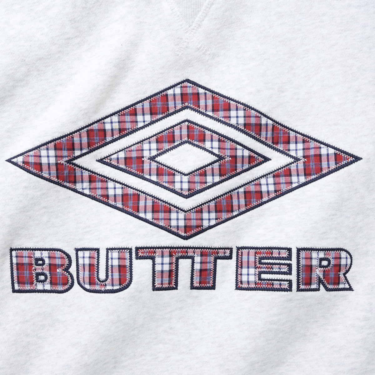 Butter Goods x Umbro Diamond Applique Crewneck Sweater Ash