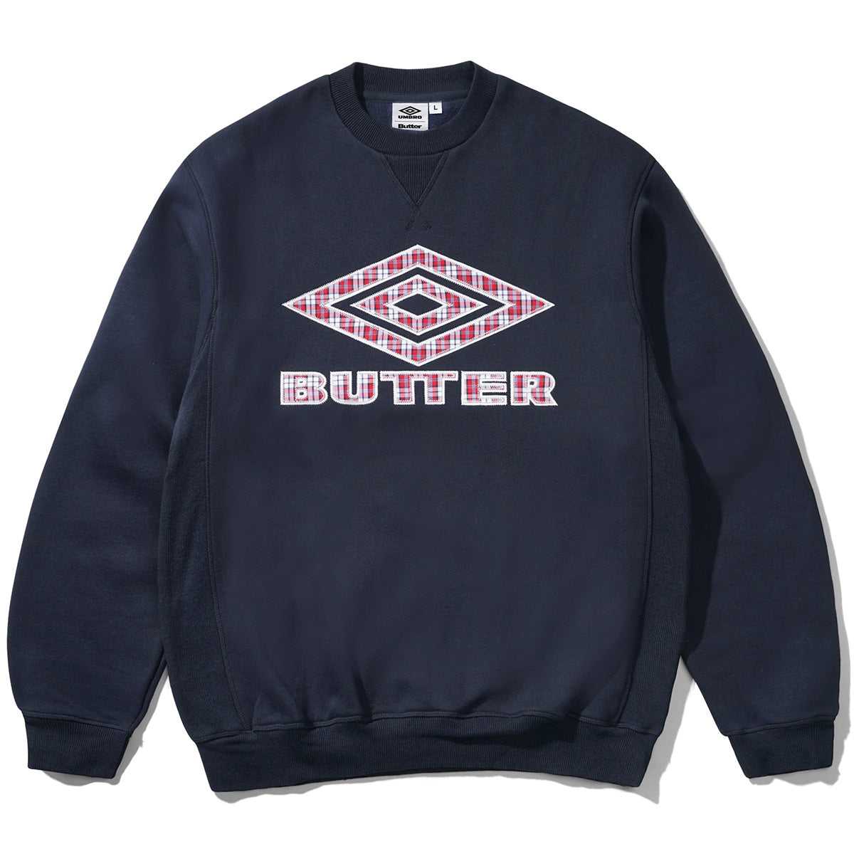 Butter Goods x Umbro Diamond Applique Crewneck Sweater Navy