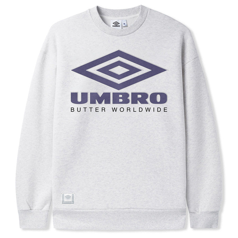 Butter Goods x Umbro Diamond Logo Crewneck Sweater Ash