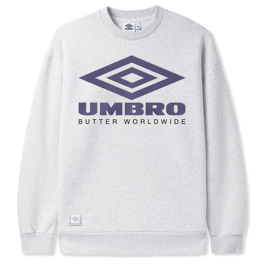 Butter Goods x Umbro Diamond Logo Crewneck Sweater Ash