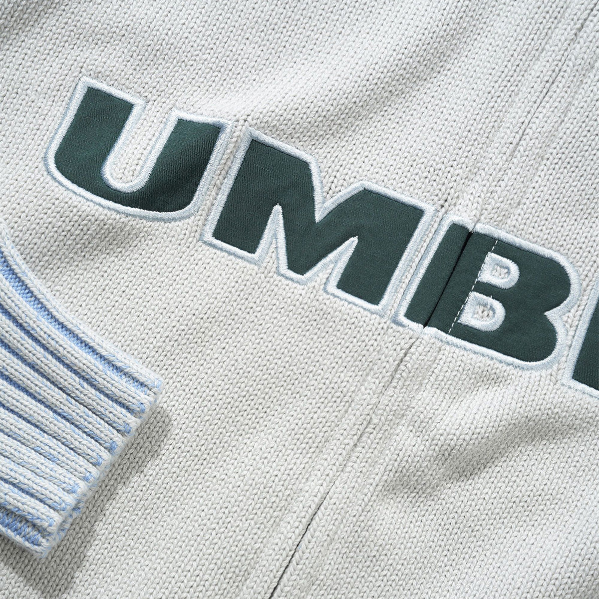 Butter Goods x Umbro Diamond Zip-Thru Knit Sweater Grey