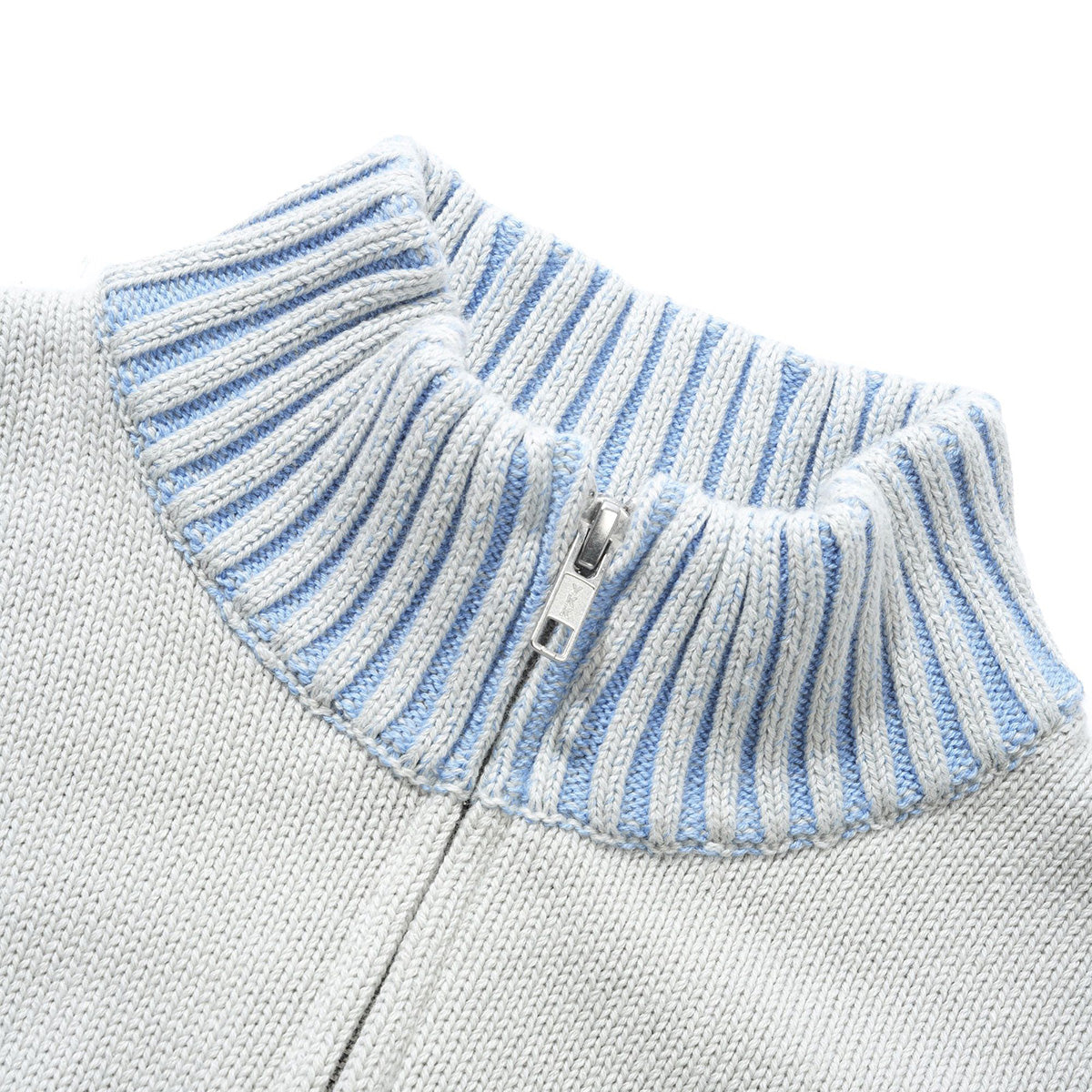 Butter Goods x Umbro Diamond Zip-Thru Knit Sweater Grey