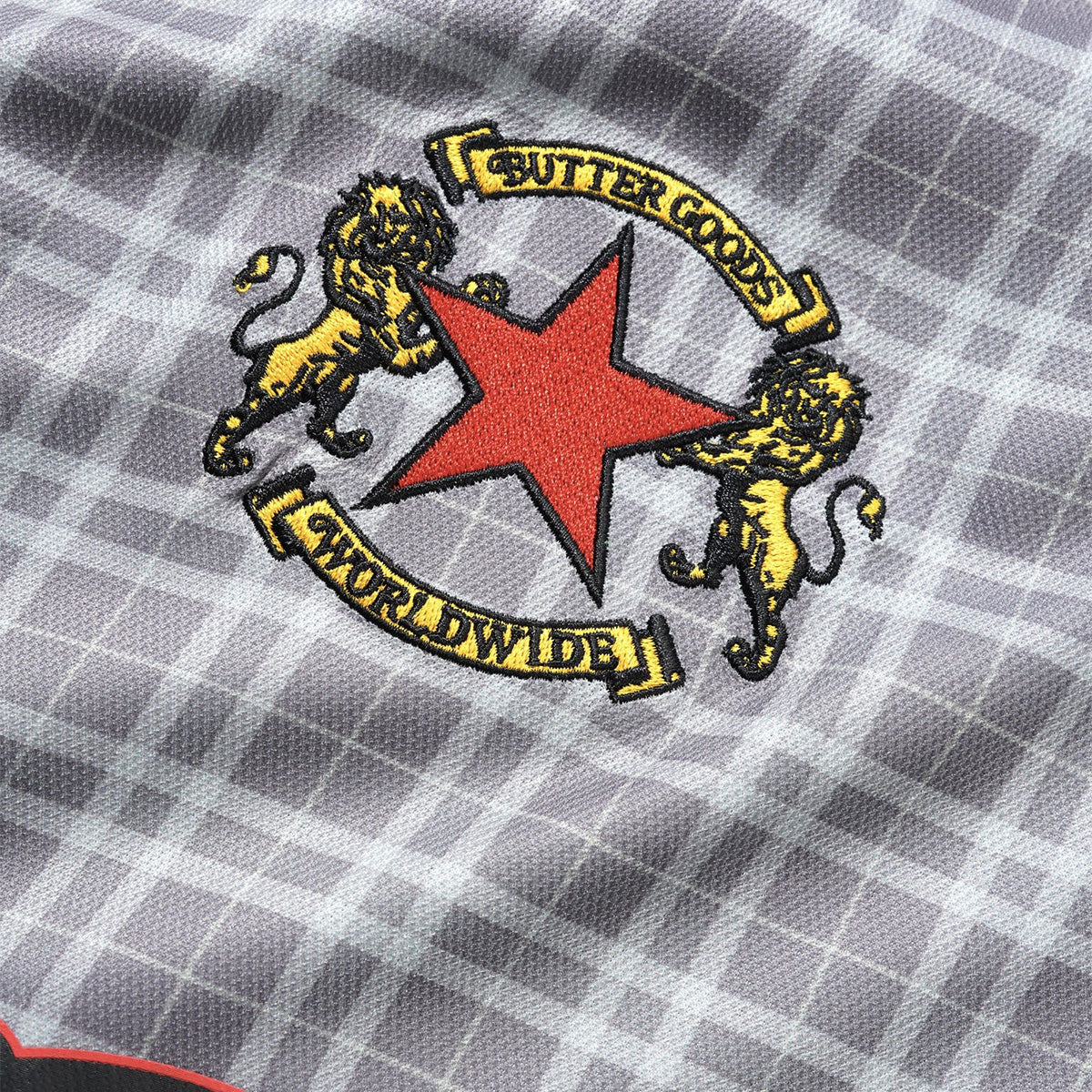 Butter Goods x Umbro Plaid Jersey Berry/Stone