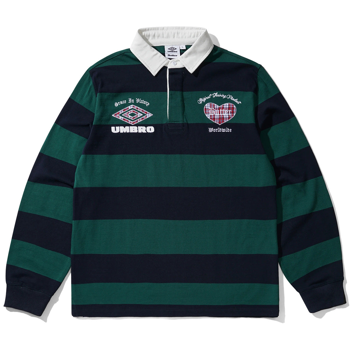 Butter Goods x Umbro Victory Rugby Polo Navy/Forest