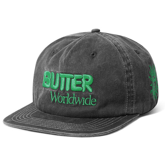 Butter Goods Zodiac Shallow Snapback Cap Washed Black