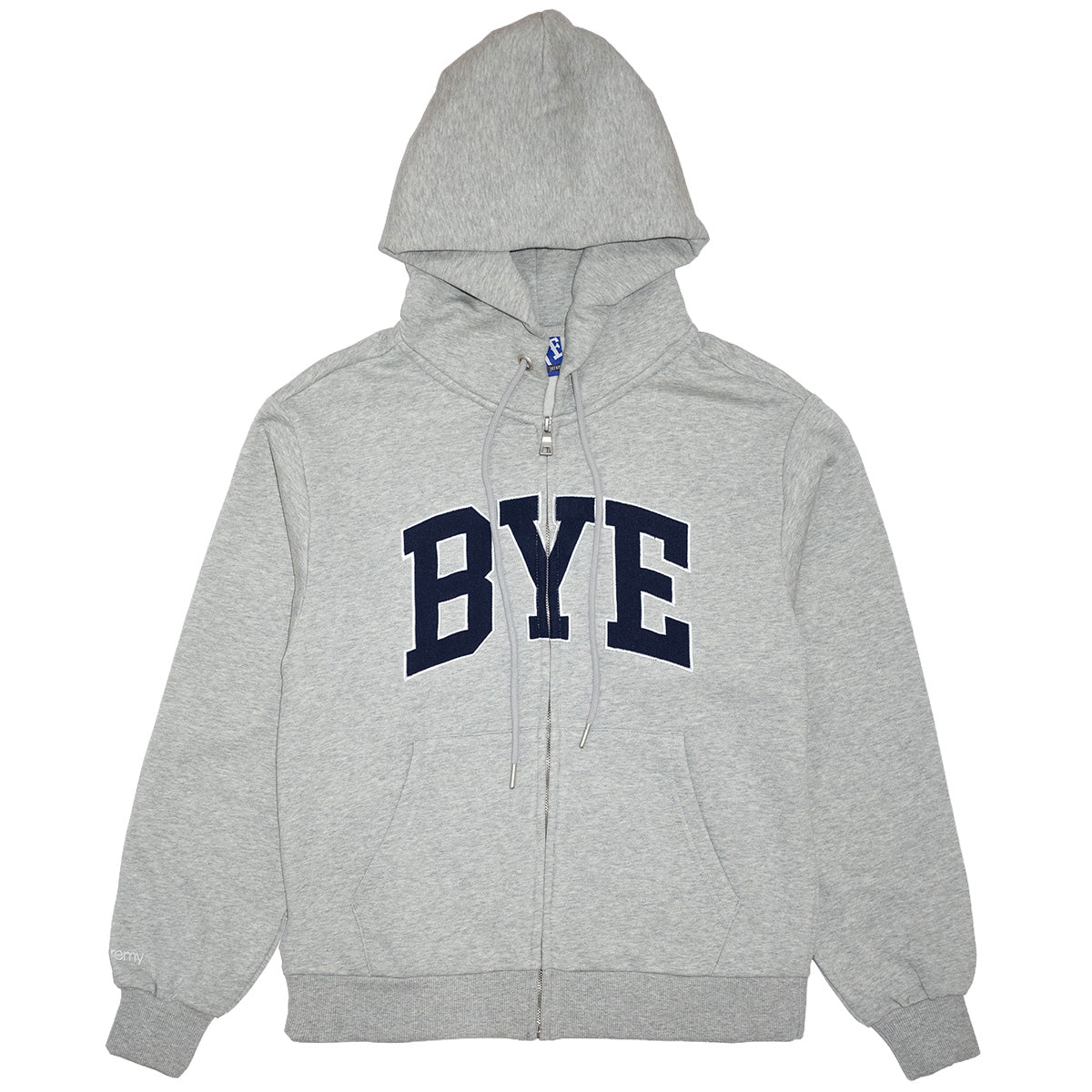 Bye Jeremy Bye Zip-Up Hooded Sweater Grey