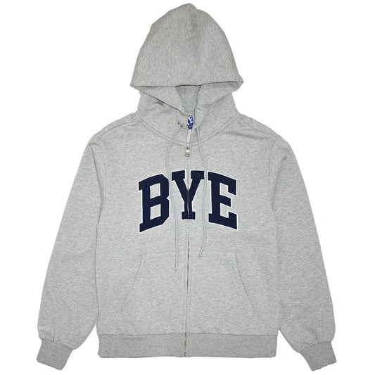 Bye Jeremy Bye Zip-Up Hooded Sweater Grey