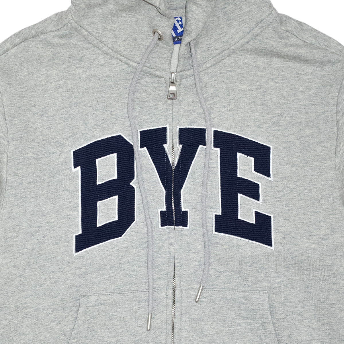 Bye Jeremy Bye Zip-Up Hooded Sweater Grey