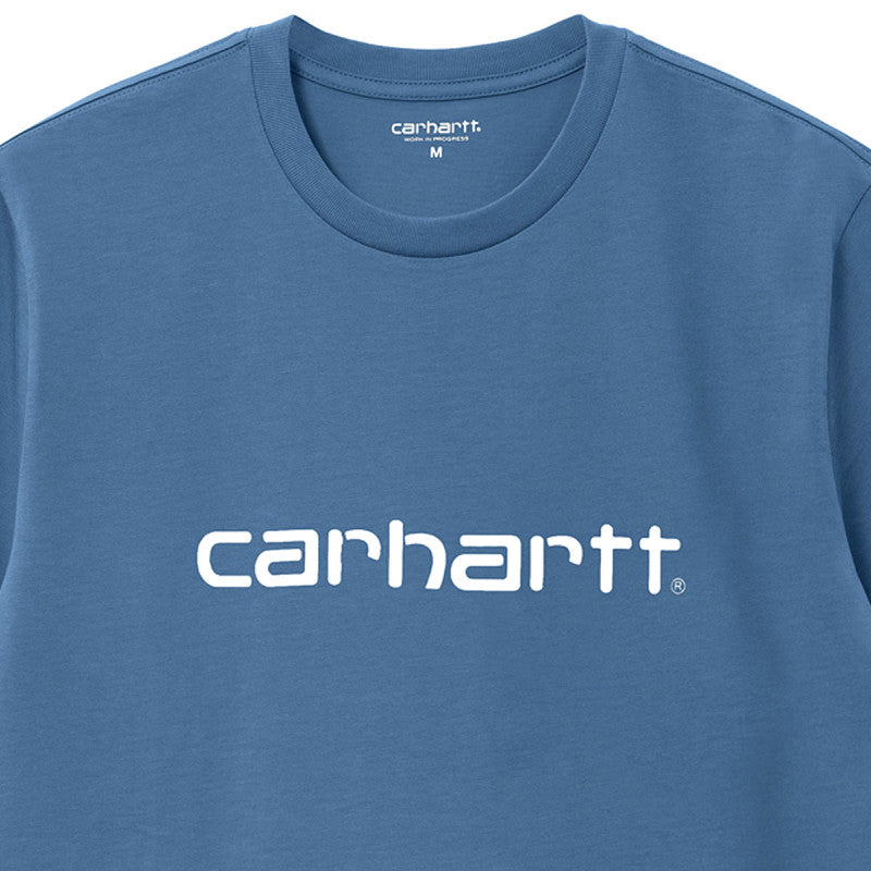 Carhartt WIP Script T-Shirt Sorrent/White