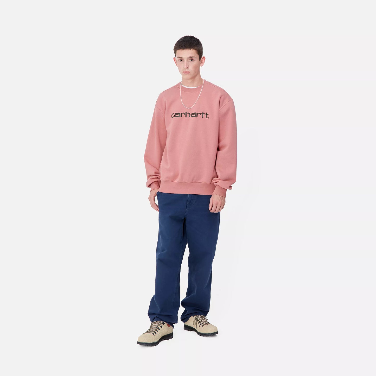 Carhartt WIP Sweater Dusty Rose/Sycamore Tree