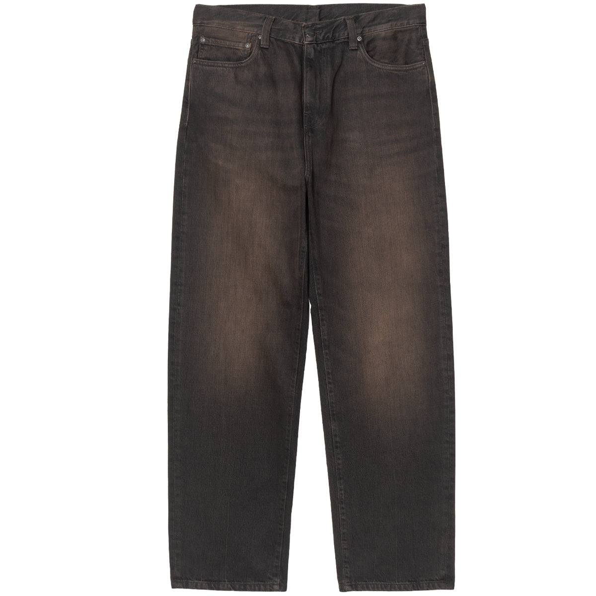 Carhartt WIP Aaron Pant Black Tobacco Used Wash
