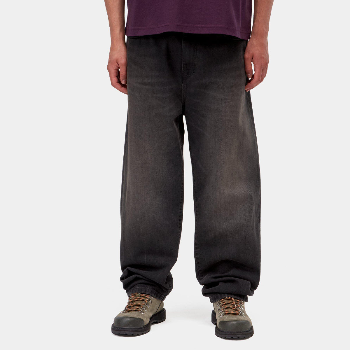 Carhartt WIP Aaron Pant Black Tobacco Used Wash