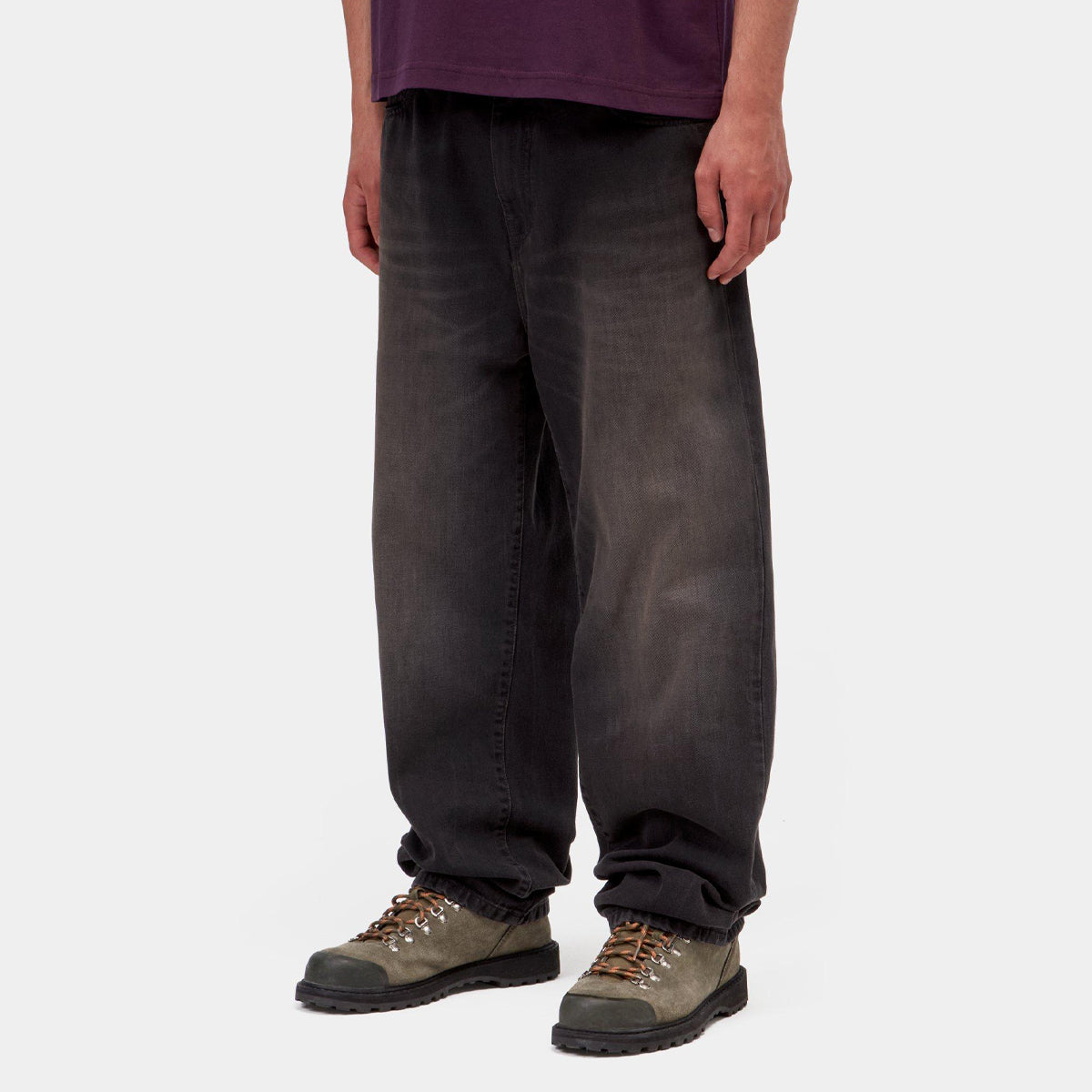 Carhartt WIP Aaron Pant Black Tobacco Used Wash