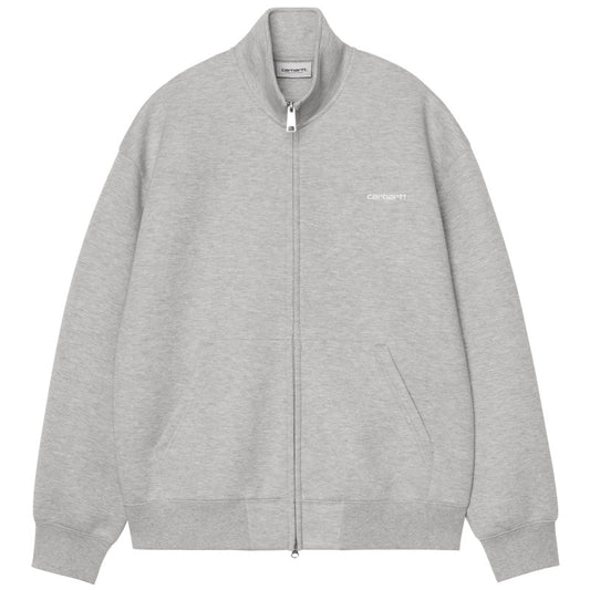 Carhartt WIP Alda Zip Sweater Jacket Grey Heather/White