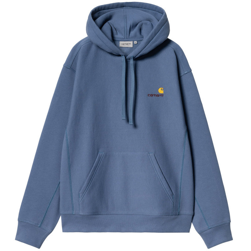 Carhartt WIP American Script Hooded Sweater Blue Iris