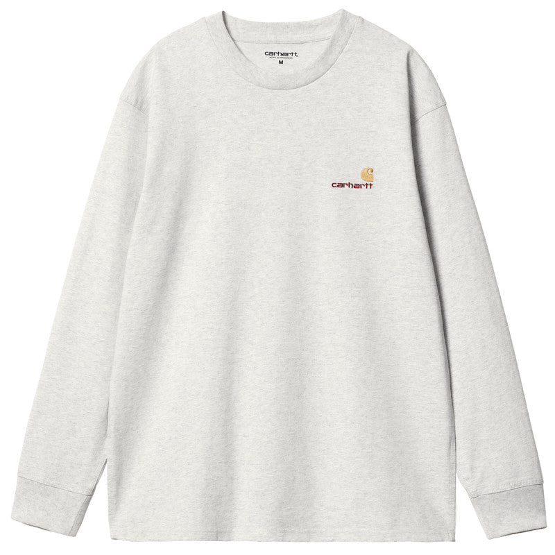 Carhartt WIP American Script Longsleeve T-Shirt Ash Heather