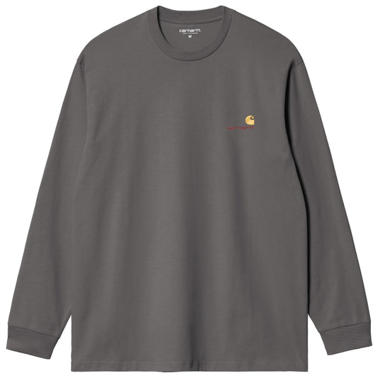 Carhartt WIP American Script Longsleeve T-Shirt Graphite